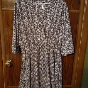 Black and white print dress